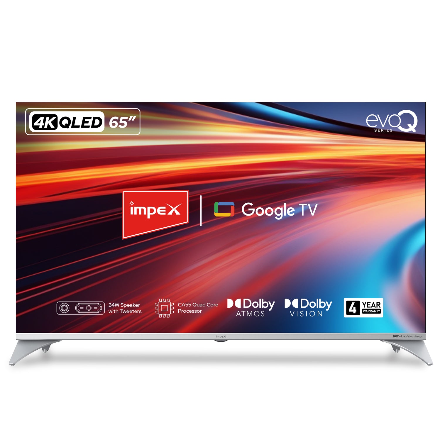 Impex evoQ 65S4QLC3 - 65 Inch QLED TV, Google TV, UHD