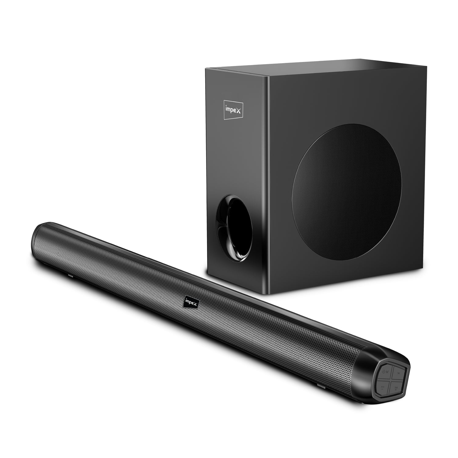 Impex Thunder Beat 3306 100W Soundbar with Subwoofer, Bluetooth 5.3, Multiple Inputs, Wall Mountable - Black | 1 Year Warranty