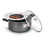 Dum Biryani Pot 10L RDBP10 Grey | PFOA-Free | Tempered Glass and Dum Lid | Induction Compatible | 1 Year Warranty |