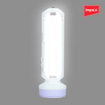 Impex LUMIN A3 Rechargeable LED Flashlight with Dual Torch & Lamp Modes and Built-in Charging Plug (White)