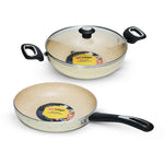 MIGO FG2518 3-Piece Non-Stick Cookware Set | 5-Layer Granite Coating | Induction & Gas Compatible | 1 - Year Warranty