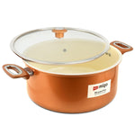 MIGO Pearl Ceramic Biriyani Pot 8L with Glass Lid | Induction & Gas Compatible | PEARL 3213