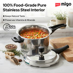 Migo TPC 3 N Serene 3 Litre SS Triply Pressure Cooker with Induction Bottom and Durable Stainless Steel Body