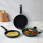 Impex Envy 4 Piece Nonstick Cookware Set (NV 444R) - Grey