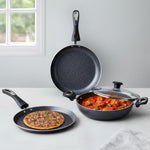 IMPEX Migo Nonstick Granite 4 Pcs Festival Gift Set FKT(G), 5-Layer Super Granite Induction Bottom