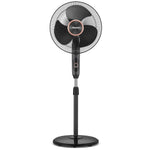 Impex BLDC Pedestal Fan eN Booster PF HS Black, 3-Leaf Balanced Blades, Adjustable Height, 100-2100 RPM with 3 year warranty