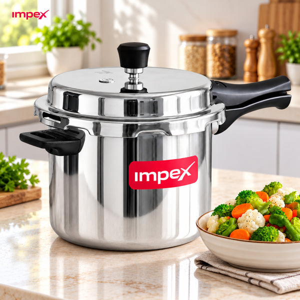 ECO 5 Litre Aluminium Pressure Cooker | Gas & Induction Compatible | Fast Heating & Durable | 5 Year Warranty