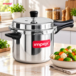 ECO 5 Litre Aluminium Pressure Cooker | Gas & Induction Compatible | Fast Heating & Durable | 5 Year Warranty