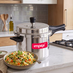 EP5 5 Litre Stainless Steel Pressure Cooker | Sandwich Bottom | Gas & Induction Compatible | 5 Year Warranty