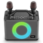 Impex KM1306 50W RMS Portable Karaoke Speaker with Dual Rechargeable Wireless Microphones and Bluetooth Connectivity