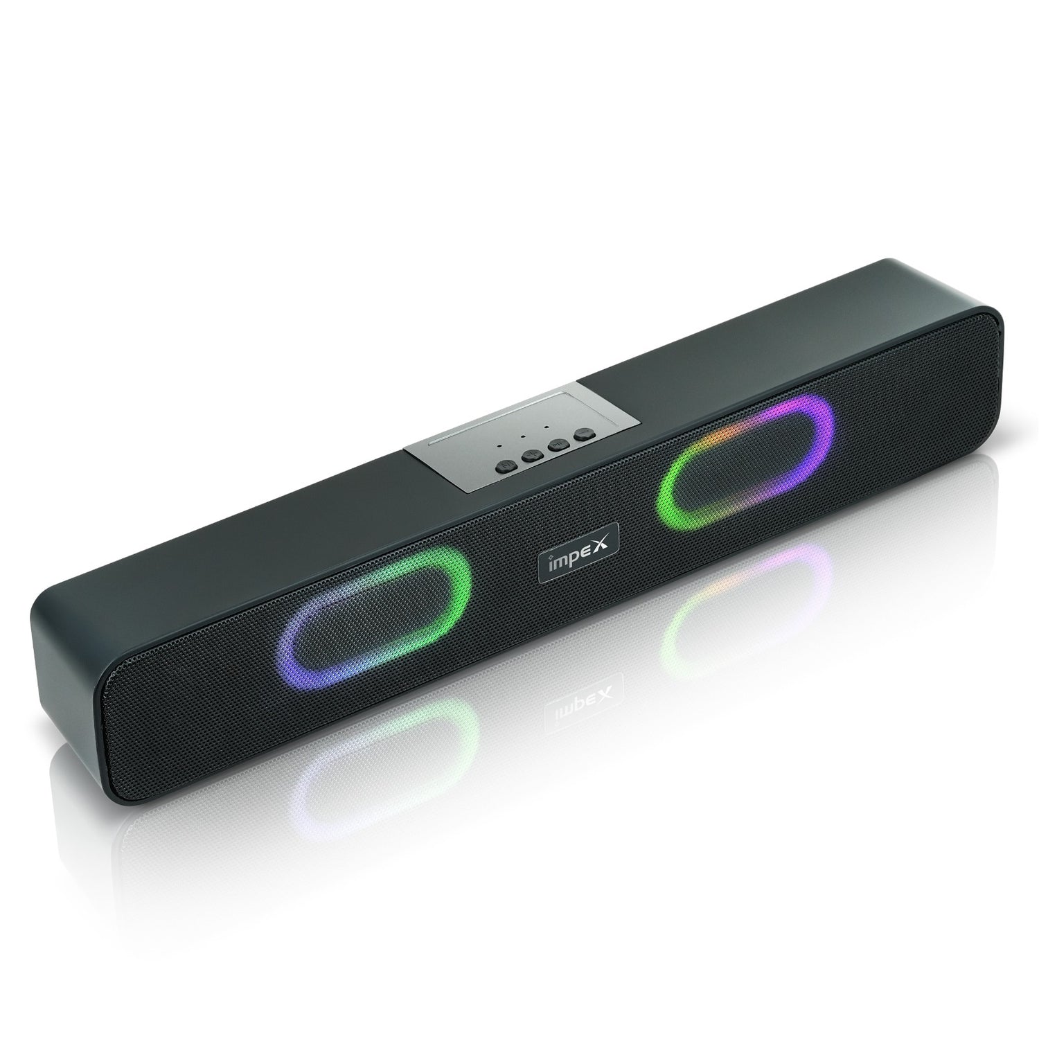Impex MUSIKBAR M1016 Portable Soundbar with LED Lights, Bluetooth 5.3, USB, AUX, FM, TF - Black | 1 Year Warranty