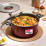MIGO 8 Litre Non Stick Biryani Pot | Granite Coating | Induction & Gas Compatible