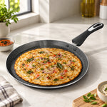 MIGO Nonstick Granite Tawa Pan 26 cm | Induction & Gas Compatible | Pure Grade Aluminium | Chrome Plated Handle | 1 Year Warranty