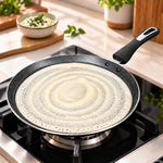 MIGO Non Stick Granite Tawa Pan 28 cm | Induction & Gas Compatible | Aluminium Cookware | Chrome Plated Handle | 1 Year Warranty