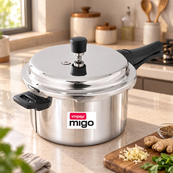 MIGO TPC 3N Serene 3 Litre Triply Pressure Cooker | Induction Bottom | Durable Stainless Steel Body
