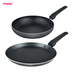 NVTF 2624 Non-Stick Cookware Set | 26cm Fry Pan & 24cm Tawa | Induction Compatible | 1 Year Warranty