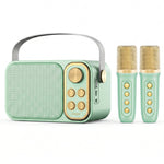 Portable Bluetooth Karaoke Speaker KM-1302 | 2 Wireless Mics | 1-Year Manufacturing Warranty