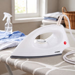Ritzy Light Weight Dry Iron | 1000W | Nonstick Teflon-Coated Soleplate | 6 Temperature Settings | Automatic Thermostat | Lightweight Design | 2 Year Warranty
