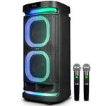 RollingStorm TR55 Party Speaker | 200W | Dual 10" Speakers | Dual Rechargeable Wireless Karaoke Mics | TWS | RGB LED Lights | Guitar Input