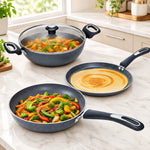 Royal Granite 4 Piece Cookware Set RKTF 24G | Non Stick | Easy Clean