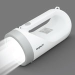 Impex LUMIN A4 Rechargeable LED Flashlight with 3600 mAh Li-ion Battery and USB Type-B Charging (White and Gray)