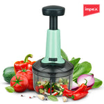 Impex STAR 650 Push Chopper with Stainless Steel Blade (Turquoise)