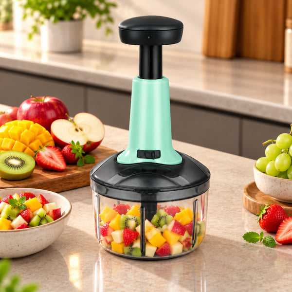 STAR 650 Push Chopper with Stainless Steel Blade | Manual Vegetable & Fruit Chopper | Easy Push Mechanism