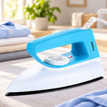 Showy DX Iron Box Cyan White | Lightweight | Fast Heating & Non-Stick Soleplate