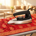 Showy Plus Light Weight 1000 watts Dry Iron with Shock Proof Plastic Body | Non Stick Soleplate for Longer Durability |180° Swivel Cord | 2 Years Warranty