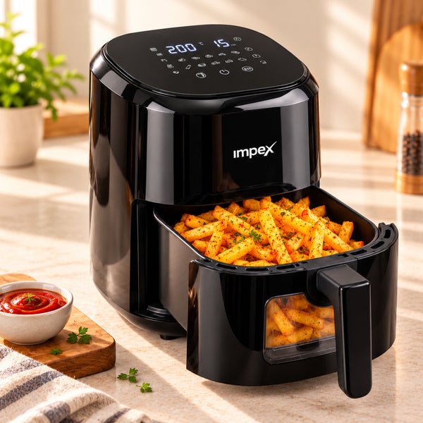 Smart Fry DS45 Air Fryer 4.5 L (Black) | 1200 W | 80% Less Oil | Fry, Defrost, Roast, Grill & Bake | 2 Year warranty
