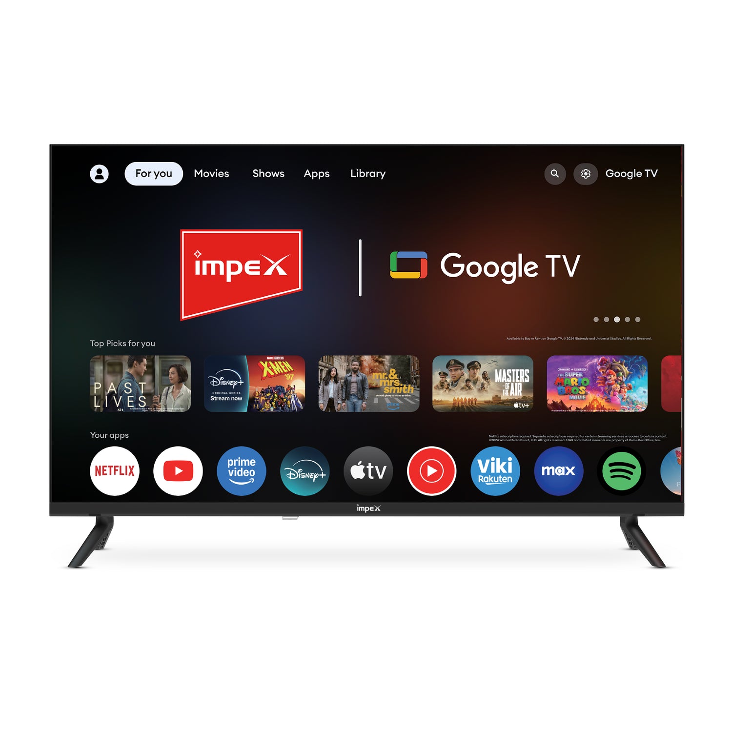 Impex evoQ 32-inch HD LED Smart Google TV with 24W Dolby Audio and 2+2 Year Warranty (Black)