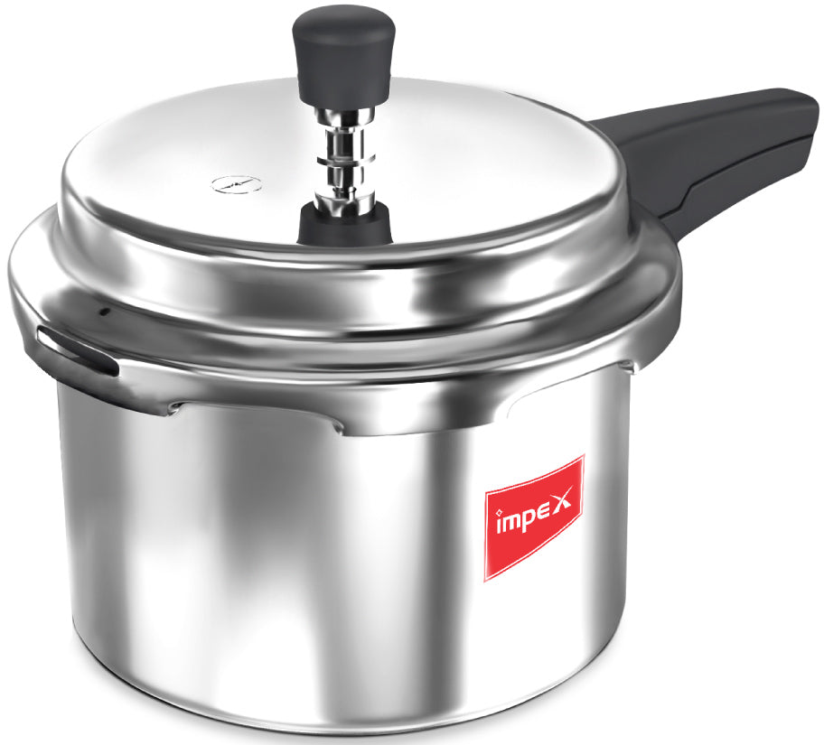 Impex Norma 3 L Non-Induction Base Aluminium Pressure Cooker with Outer Lid (Silver) and Induction Base Nonstick Aluminium Tawa Pan (IKP-2465)