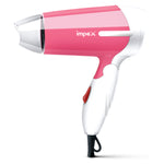 Impex HD 1K2 700W Compact Hair Dryer with 2 Heat Settings and Concentrator Nozzle (Pink with White)