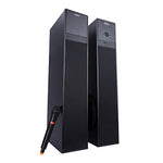 Impex Thunder-T3 Plus 160 Watts 2.0 Channel Multimedia Tower Speaker with USB/SD/TF/FM Radio/AUX/Bluetooth/Wireless Mic & Remote Function (Black)