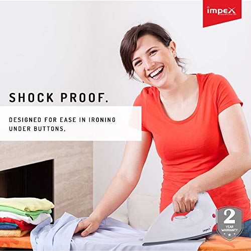 Impex Ritzy Light Weight Dry Iron Box (1000 Watts,White)