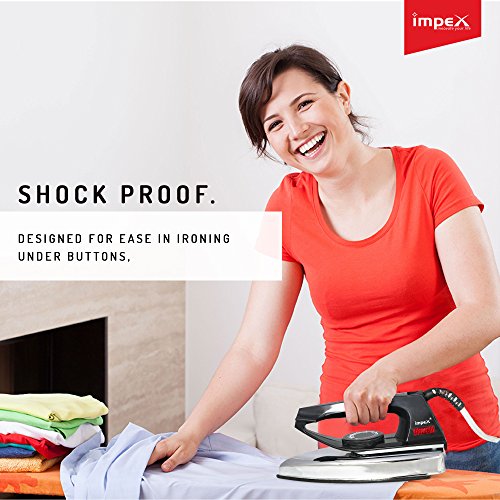 Impex Showy Light Weight Dry Iron Box (750 Watts,Black)