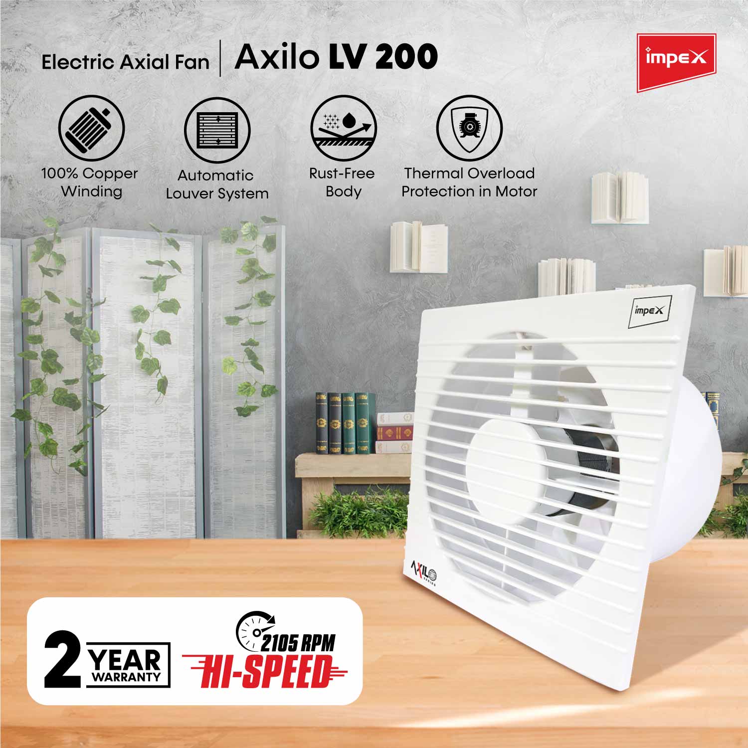 IMPEX Electric Axial Fan (Axilo LV 200)