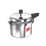 Impex Norma 3 L Non-Induction Base Aluminium Pressure Cooker with Outer Lid (Silver)