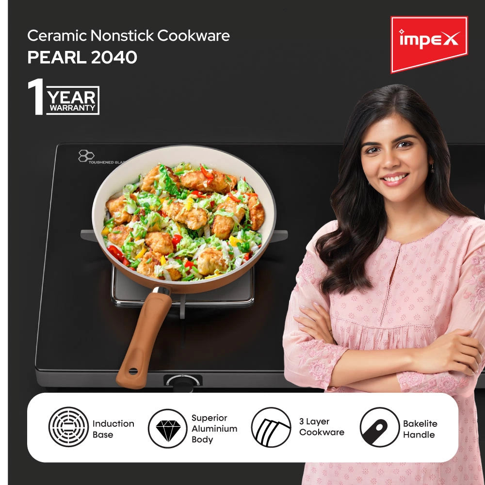 Impex Non-Stick Ceramic Frypan (Pearl 2040)
