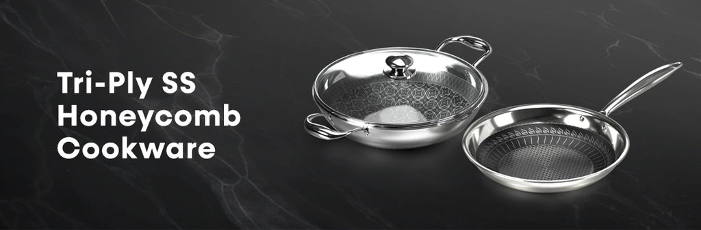 Honeycomb SS Triply Non Stick Cookware