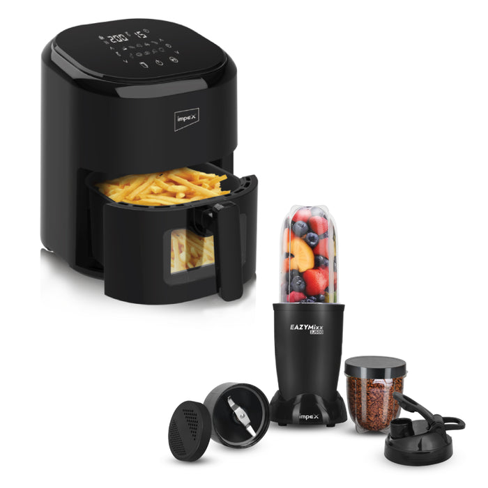 Impex Healthy Onam Combo Air Fryer (SMART FRY DS45 BLACK) , Blender (EAZYMIXX 2J500 BLACK)