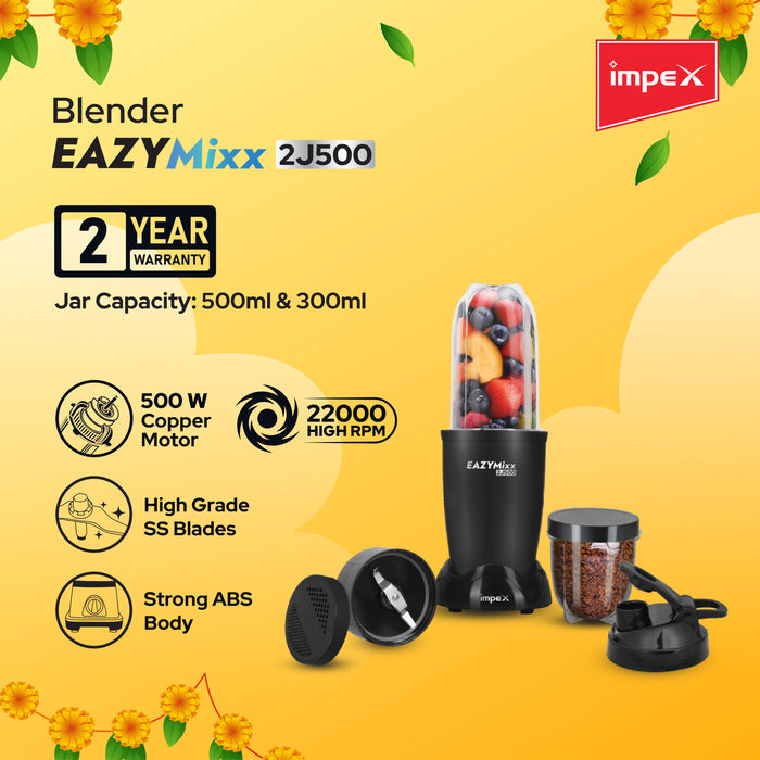 Impex Healthy Onam Combo Air Fryer (SMART FRY DS45 BLACK) , Blender (EAZYMIXX 2J500 BLACK)