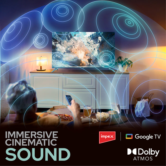 Impex evoQ 43S4RLC3 - 43" UHD Smart LED TV, Android 14, Dolby Atmos