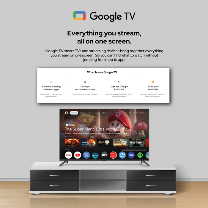 Impex evoQ 43S4RLC3 - 43" UHD Smart LED TV, Android 14, Dolby Atmos