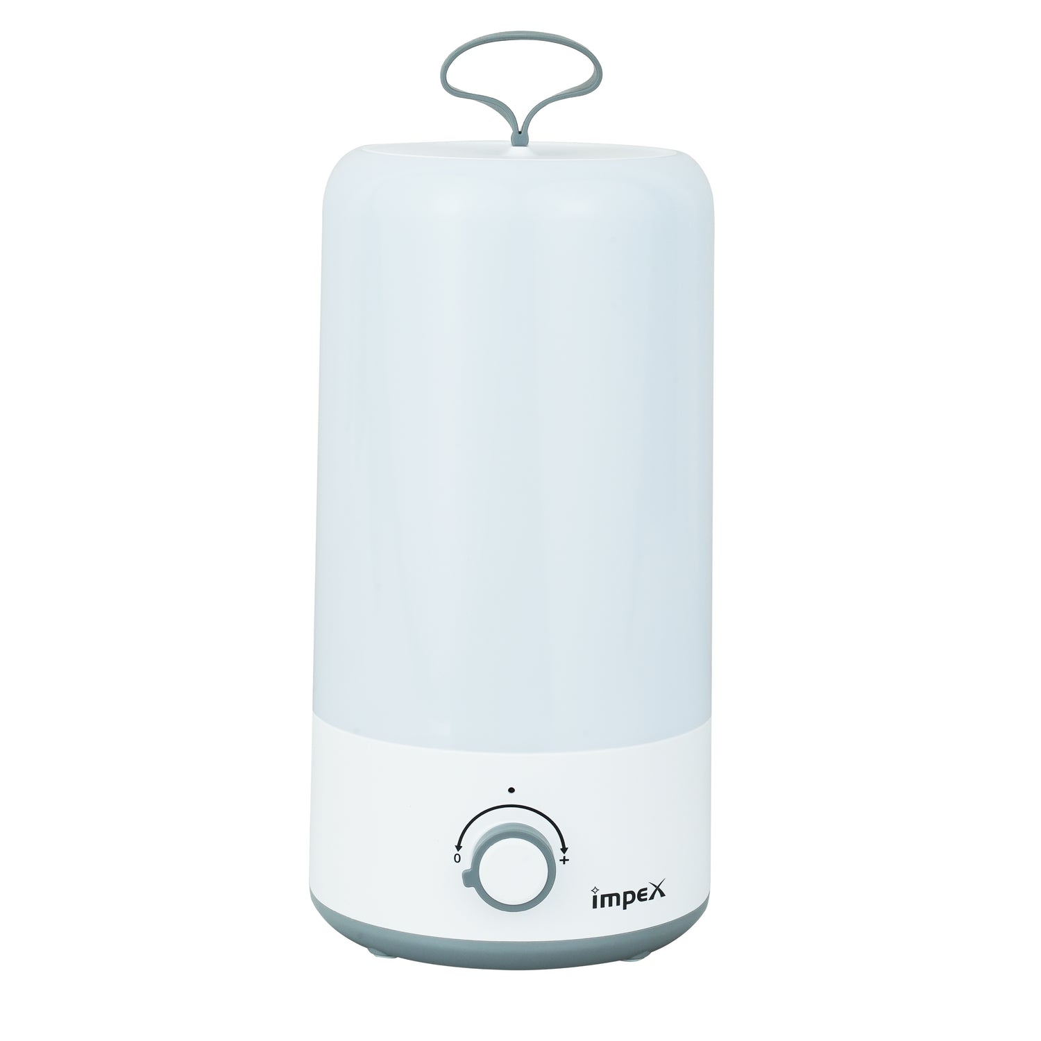 Impex IL 670 Rechargeable LED Lantern with Knob Control, 445 Lumens, and 1800 mAh Li-ion Battery (Gray & White)