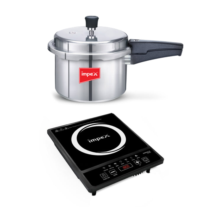 Impex Onam Combo Pressure Cooker 3 Ltr (ECO 3) , Induction Cooker (OMEGA L3 LX180)