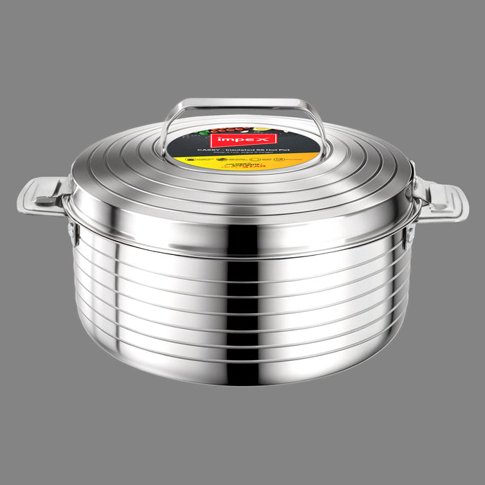 Impex Cassy 3500 - Silver, 3.5 Litres Stainless Steel Hotpot