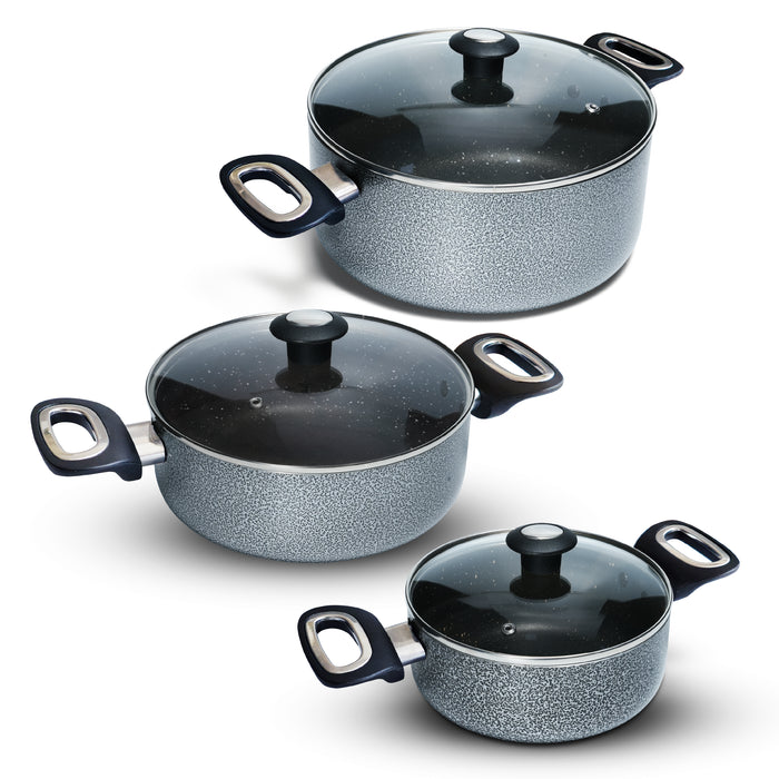 Impex Royal Granite Casserole Set 6 Pcs (RCS6)