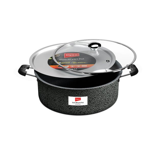 HV Royal Series RDBP14-HV Dum Biryani Pot | 14 Litre | 5-Layer Granite Coating | Induction Compatible | 1 Year Warranty