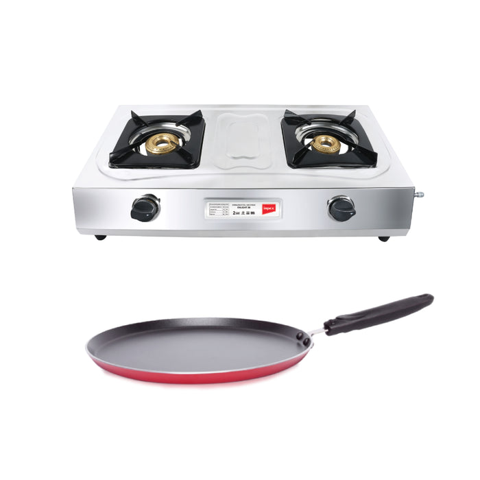 Impex Onam Combo Gas Stove (Enlight 2B) , Tawa Pan (ITP 2620)